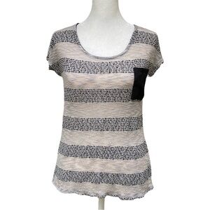 Lavish Y2K Striped Open Knit Top